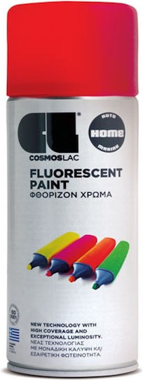 Cosmos Lac Σπρέι Βαφής Fluorescent Paint με Glitter Εφέ Κόκκινο 490 400ml