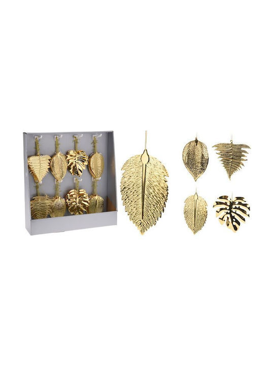 Christmas Metallic Leaf Ornament Gold