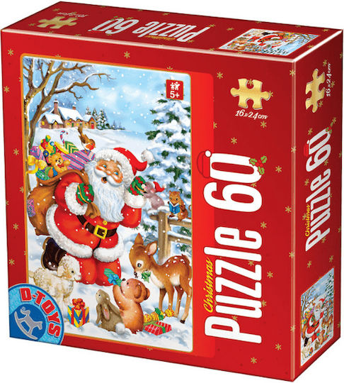 Παιδικό Puzzle Χριστούγεννα Ζωάκια για 5+ Ετών 60pcs D-Toys