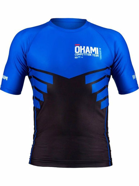 Okami Bărbați Cu mânecă scurtă Tricou ORS122 pentru Jiu-Jitsu Albastru