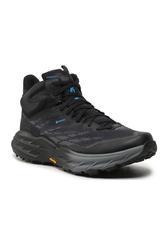 HOKA Speedgoat 5 Mid GTX Ανδρικά Ορειβατικά Μποτάκια Αδιάβροχα με Μεμβράνη Gore-Tex Μαύρα