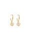 Senza Earrings Hoops made of Silver Gold Plated