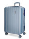 Movom Medium Hard Sky Blue Travel Suitcase with 4 Wheels Height 65cm
