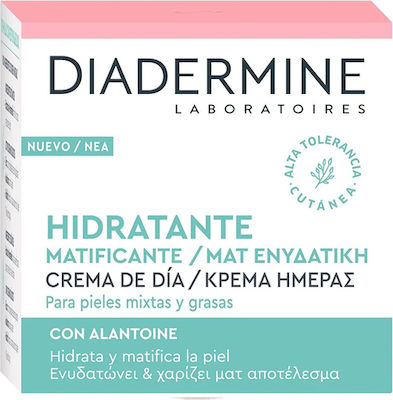 Diadermine Essential Care Double Action 48h Feuchtigkeitsspendend & Anti-Aging Creme Gesicht Tag mit Hyaluronsäure 50ml