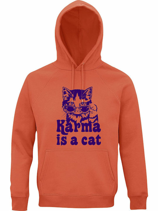 Karma Is A Cat Taylor Swift Hanorac cu glugă Portocaliu