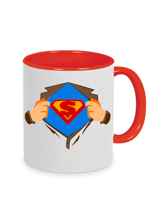 Superman Cană Ceramică Roșie 330ml 1buc