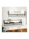 Shelves Wall Black 2pcs 100x25x30cm