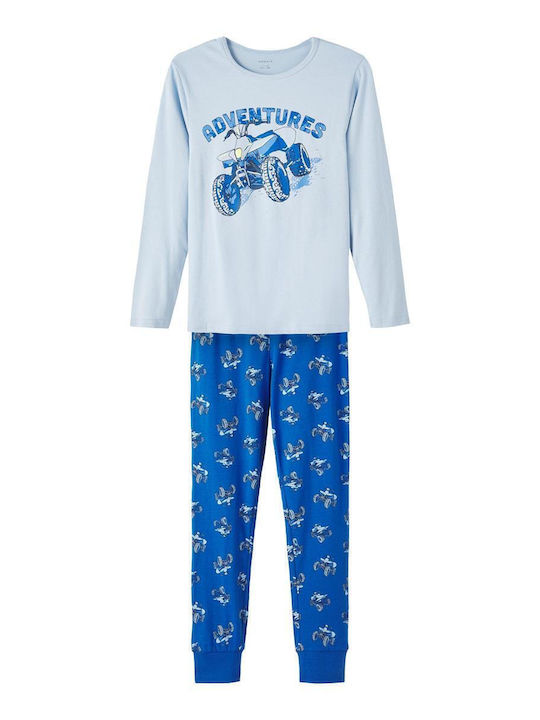 Name It Παιδική Πιτζάμα Χειμωνιάτικη Βαμβακερή Nautical Blue