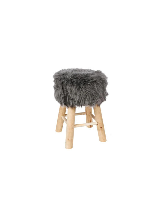 Stool For Living Room Wooden Grey 30x30x42cm