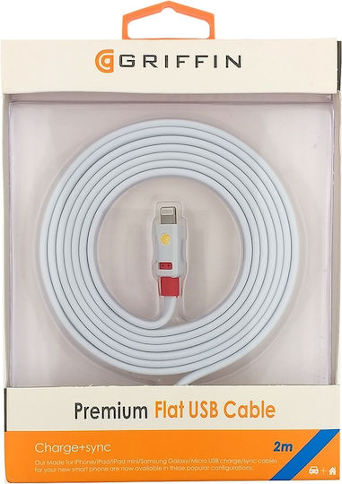 Flat USB-A to Lightning Cable 2m (7971)