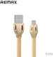 Remax Laser Равен USB-A към Lightning кабел Златист 1м