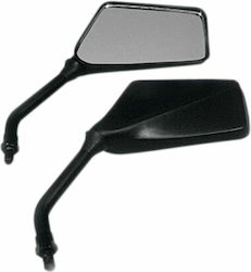 Emgo Motorradrückspiegel 2Stück Schwarz