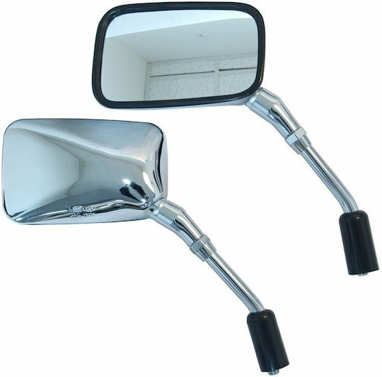 Emgo Motorcycle Mirror for Honda VT 1pcs Silver