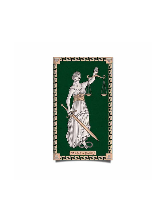 Slevori Goddess Themis Painting Wooden 20x12cm