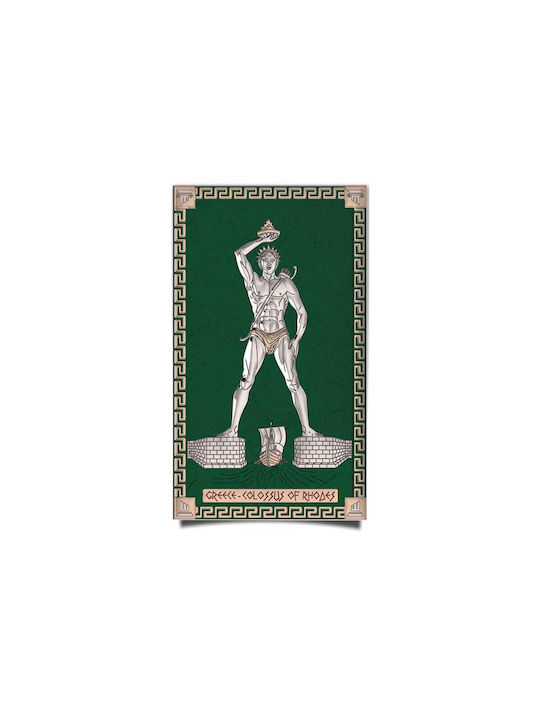 Slevori Colossus of Rhodes Painting on Canvas 7.8x12.5cm
