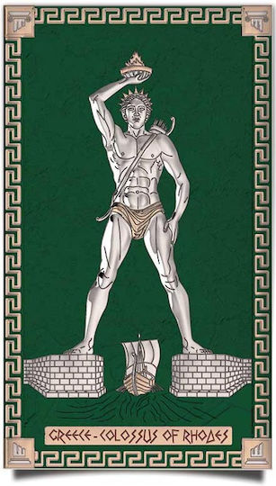 Slevori Κολοσσός Ρόδου Πίνακας σε Καμβά 7.8x12.5cm