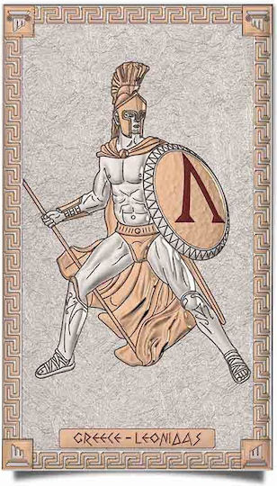 Slevori Leonidas Gemälde auf Leinwand 7.8x12.5cm