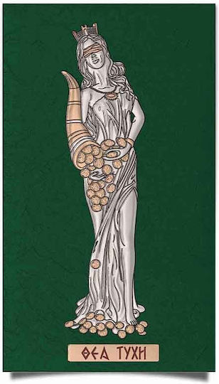 Slevori Goddess Tyche Painting Wooden 20x12cm