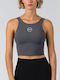 GSA Women's Athletic Crop Top Sleeveless grey