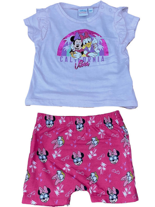 Disney Kids Set with Shorts Summer 2pcs Fuchsia