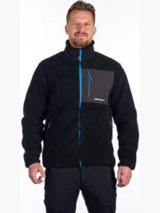 Ανδρική Ζακέτα Fleece Μαύρο/Μπλε