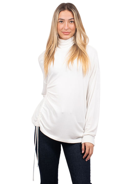 4tailors Women's Blouse Long Sleeve White.