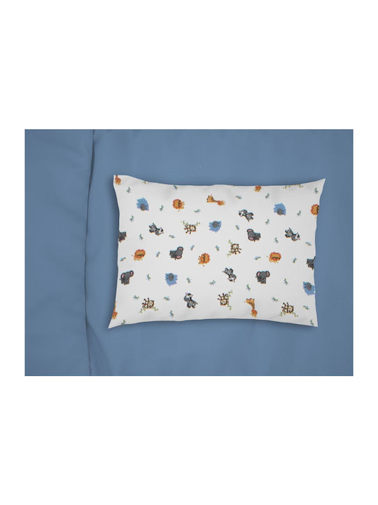 Dimcol Zoo Kids Cotton Pillowcase 50x70cm White