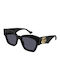 Gucci Sunglasses with Black Plastic Frame and Black Lens GG1422S 001