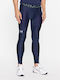 Under Armour Ua Hg Ανδρικό Αθλητικό Κολάν Compression Μακρύ Μπλε