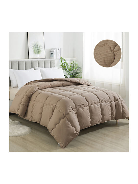 Adam Home Quilt Queen with Hollowfiber Filling 220x240cm 600 Taupe
