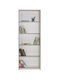 Kids Wooden Bookcase White 64x26x182cm