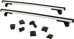 Hermes Μπάρες Οροφής Αλουμινίου Gs3 για Peugeot 405 4D (Σετ με πόδια) Ασημί
