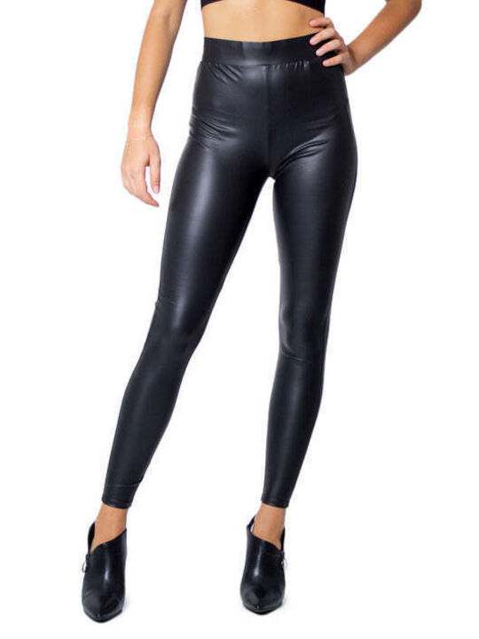 Only Frauen Lang Leggings Hochgeschnitten Schwarz