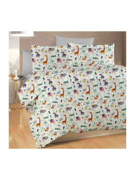 Dimcol Duvet Crib Cotton White-Multi 120x160cm