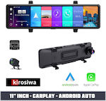 Kirosiwa Mirror Car DVR Set with Rear Camera, 11" Display