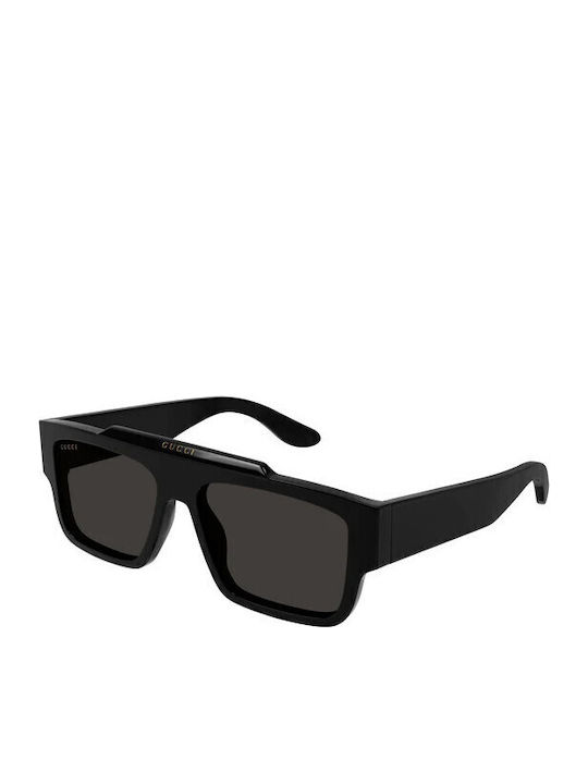 Gucci Unisex Γυαλιά Ηλίου με Μαύρο Κοκκάλινο Σκελετό και Γκρι Φακό GG1460S 001