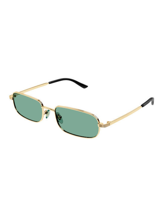 Gucci Sunglasses with Gold Metal Frame and Gree...