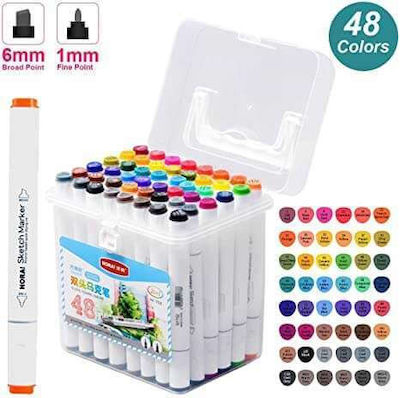 Drawing Markers Thin Set 48 Colors