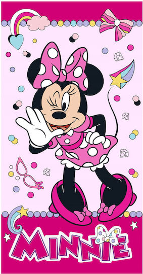 Minnie Mouse Prosoape de plajă pentru copii Roz Minnie 140x70cm