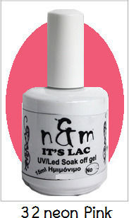 N&M Nails Хибриден Лак за Нокти neon pink 32 15мл 1бр