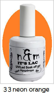 N&M Nails Хибриден Лак за Нокти neon orange 33 15мл 1бр