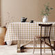 Beauty Home Τραπεζομάντηλο Checks Art Καρό Μπεζ 145x220cm