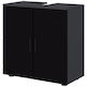 Kleankin Bathroom Cabinet L60xW30xH60cm Black