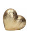 Hanging Heart Ornament Porcelain Gold