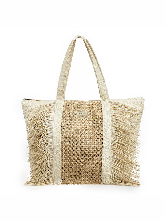 Verde Straw Beach Bag Brown