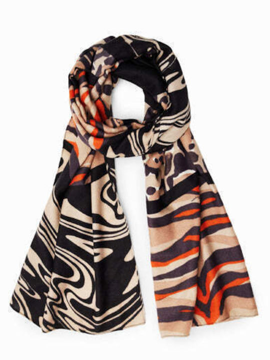 Desigual Women's Wool Scarf Beige