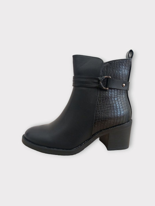 M&M Damen Knöchelstiefel Schwarz