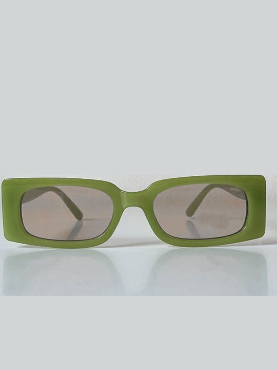 Looks Style Eyewear Дамски Слънчеви Очила с Зелен Пластмасов Рамка 74cam-21015
