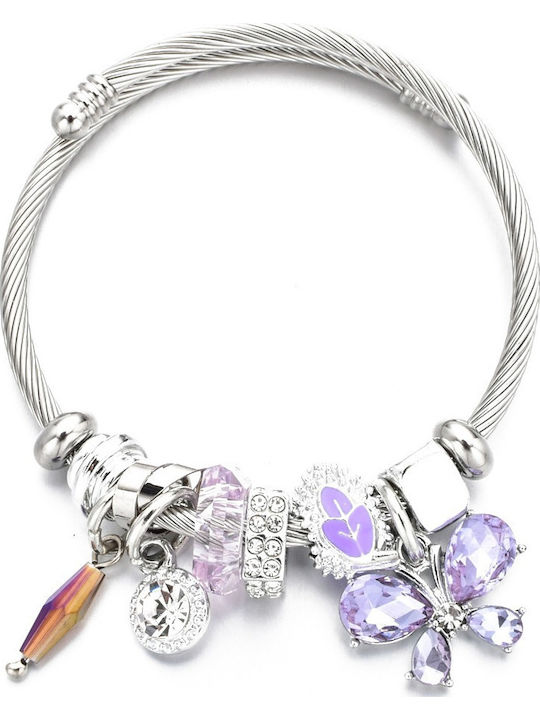 Callajewels Γυναικείο Βραχιόλι Χειροπέδα από Ατσάλι