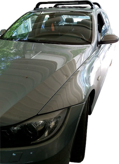 Hermes Steel Car Roof Bars for BMW Series 3 2005-2012 Set with Roof Rack Legs Black
